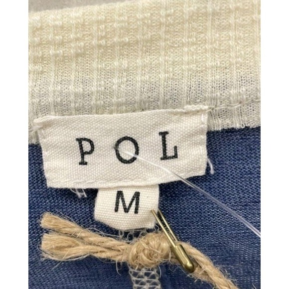 POL Beige Patchwork Tee NWT Size M Boho Oversized Textured Short Sleeve Top - Picture 4 of 4